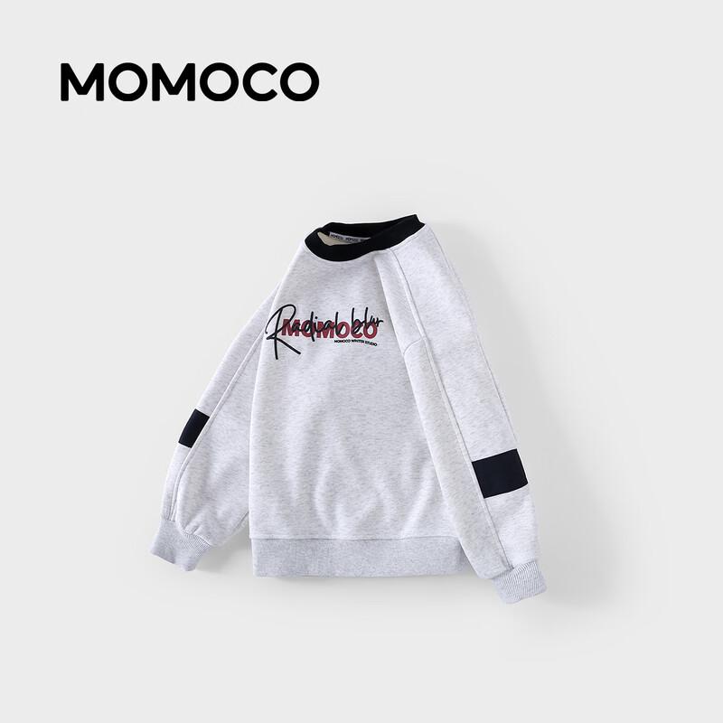 MOMOCO Boys' Winter Fleece-Lined Crewneck Sweatshirt