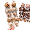 High Elasticity Milk Coffee Hair Ties for Girls - No Damage, Autumn/Winter Hair Accessories