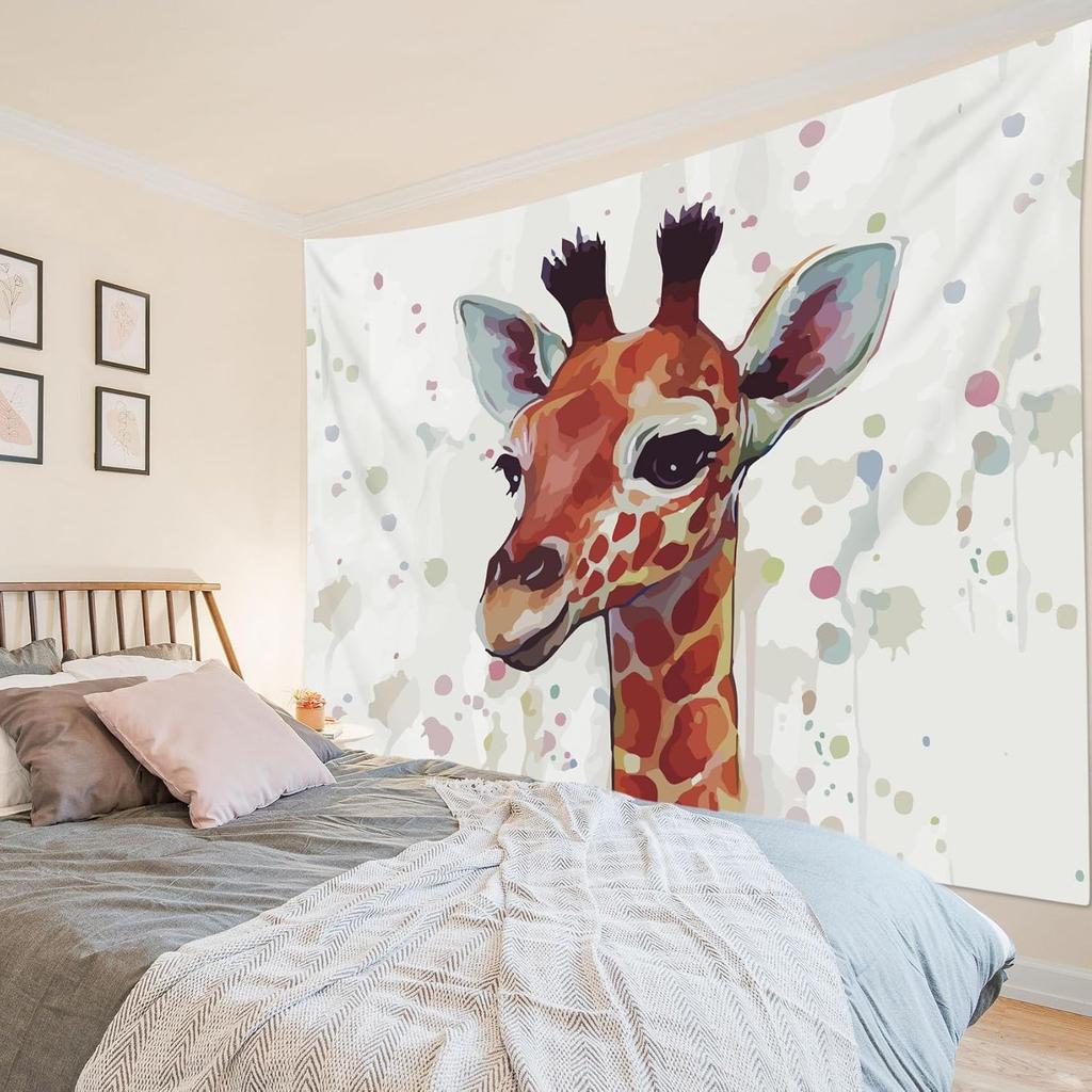 Galloping Horse Tapestry Horses Running In Sea Water Wall Hanging Animal Tapestries for Bedroom Living Room Dorm Decor,60W
