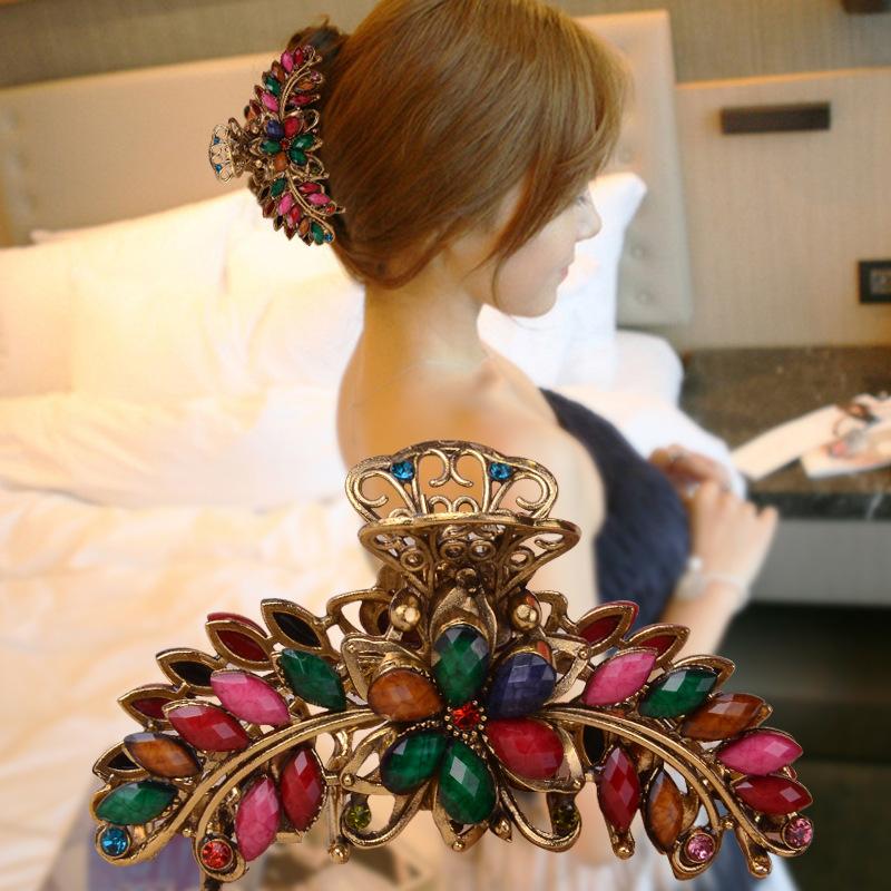 1 τεμ. Vintage αξεσουάρ μαλλιών, κλιπ μαλλιών με αλογοουρά, κλιπ για μεγάλο κράτημα