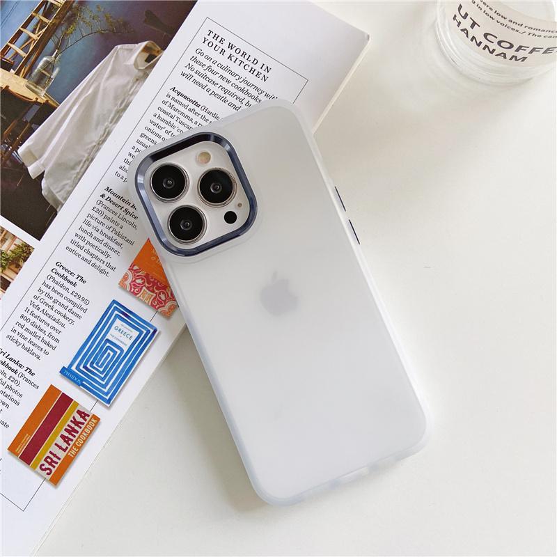 Camera Plating Matte for iphone case Anti Fingerprint,for iphone 13 Bumper Translucent Matte Phone case for iphone 13 pro max&For iPhone series&TPU