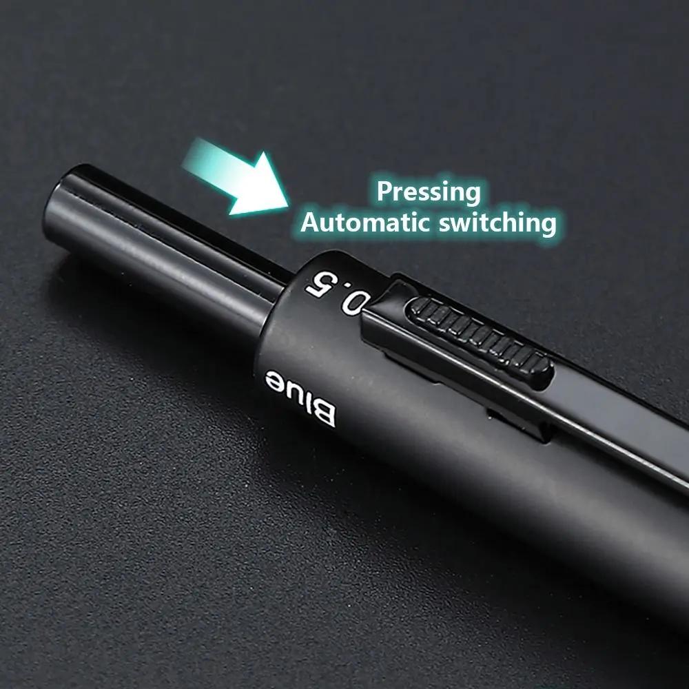 High Quality Metal Gravity Sensor Pen 4 In 1 Press Type 3Colors Ballpoint Pen Multi-Function Gel Pen School Office