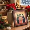 Decorative painting of Orthodox icons,Consecrated icon "Optina New Martyrs",Photo frame painting,Christian Wall Art,20cm*20cm,Spiritual decor gift