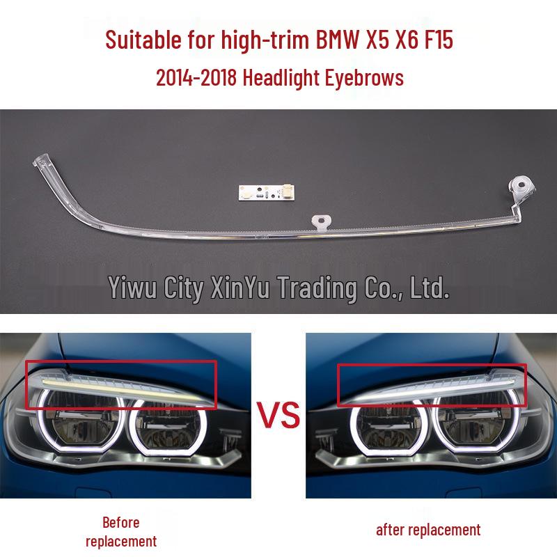 BMW X5/X6 F15 Scheinwerfer Augenbraue Tagfahrlicht (2014-2018) - Weißer Angel Eye Chip