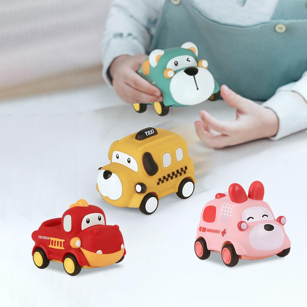 Toys Pull Back Vehicle Safety Push Inertial Truck Engineering with Wheels Baby Sturdy Early Learning Gifts
