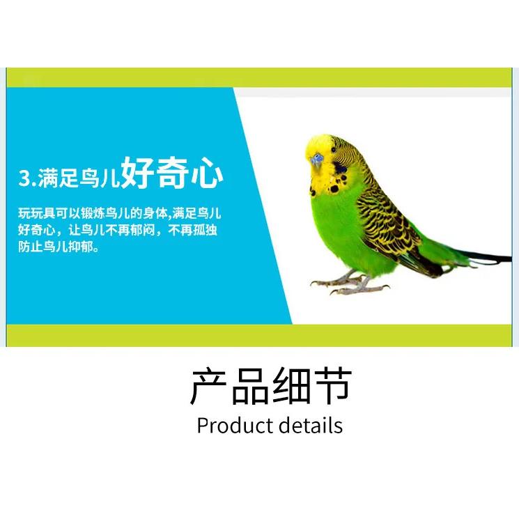 New Bird Toys Acrylic Parrot Mirror Bell Play Toys Bite Tools Parakeet Cage Decor Birdcage Accessories Bird Perches Playground