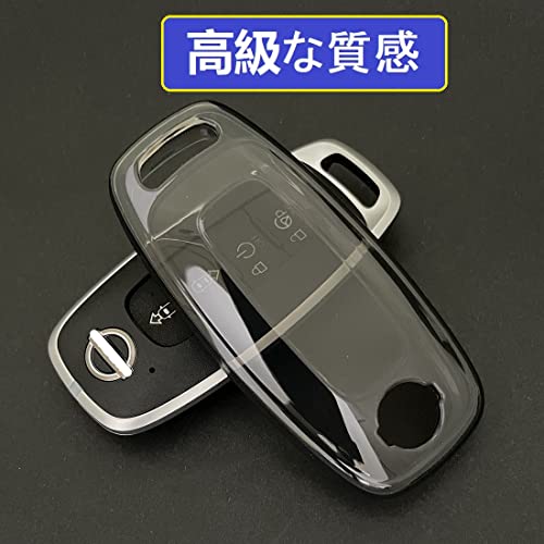 [ZANEKO] New Serena C28 X-Trail Key Case Compatible with Nissan Aria Key Cover Sakura Smart Key Case (Black)