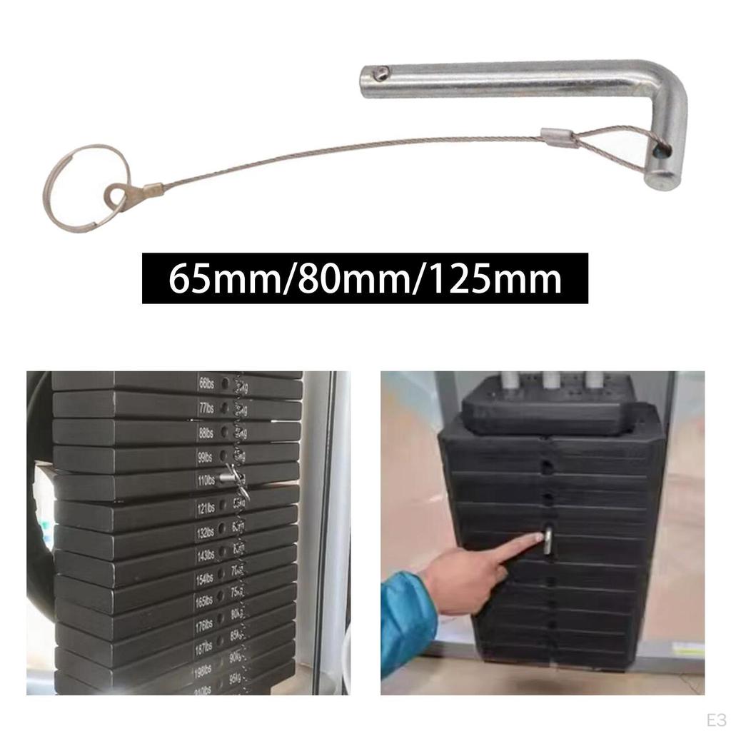Zátěžový kolík se stahovacím lankem nakládací rukojetí ve tvaru L pro fitness zařízení