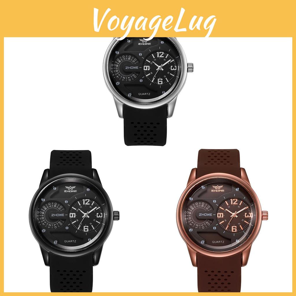 Silicone Watch Men Sport Casual Quartz Watch With Analog Display For Daily Wear