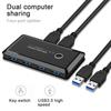 New Printer USB 3.0 Switch Hub Selector Cable 2 PCs Sharing 4 Devices for Keyboard Mouse