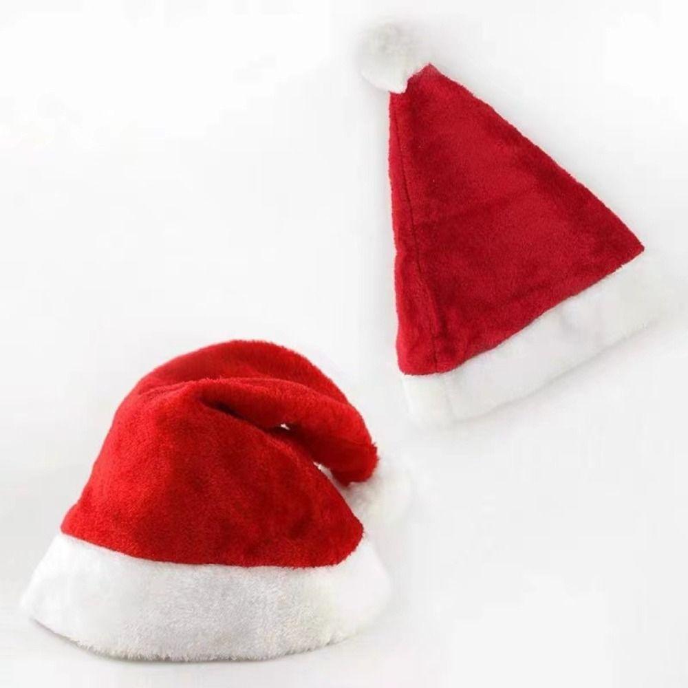 Fluffy Family Matching Santa Hat DAD MOM MINI Embroidered Plush Santa Cap Home Decor