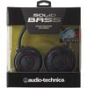 Audio-Technica SOLID BASS Portable Headphones with Deep Bass, Black/Red ATH-WS550 BRD