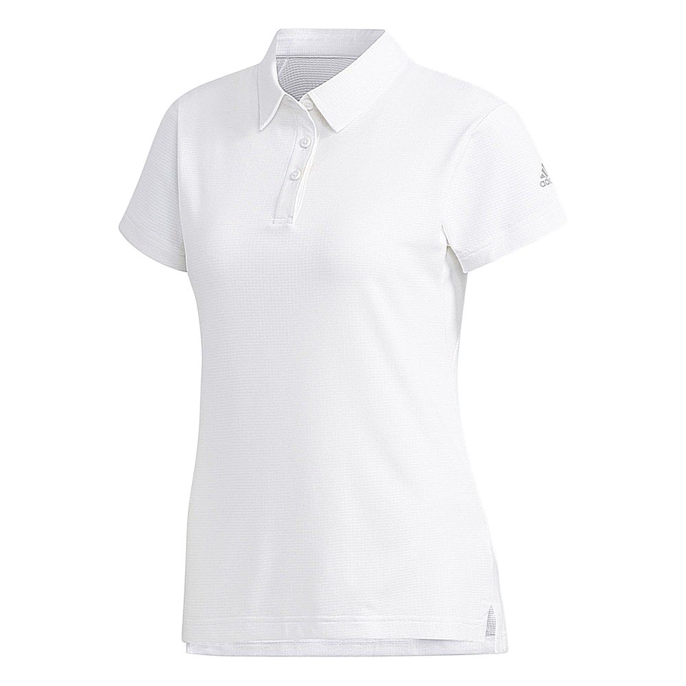 Adidas Solid Color Quick-Dry Sports Polo Shirt Women Tops White DV2254