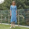 Lipbbam Vivienne 3 4 Sleeve Frill Wrap Dress Ldm42db01
