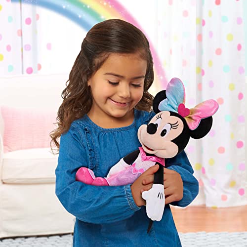 MINNIE Just Play Disney Junior Minnie Mouse Sparkle and Singing Minnie Mouse 13-inch Light and Sound Plush Toy