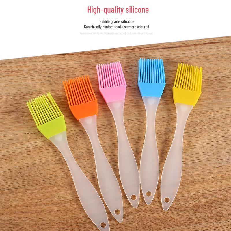 High-Temperature Resistant Silicone Oil Brush for Kitchen, Baking, Frying, and Barbecue - Non-Shedding Design