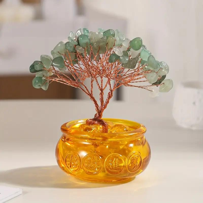 

1 шт. натуральный розовый кварц, Кристалл, Кристальное дерево, Дерево жизни ручной работы, украшение для домашнего рабочего стола, подходит для Матери