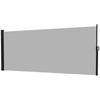 Retractable Side Awning Outdoor Privacy Screen For Garden Hot Tub Balcony Terrace Pool 400 X 180cm Light Grey