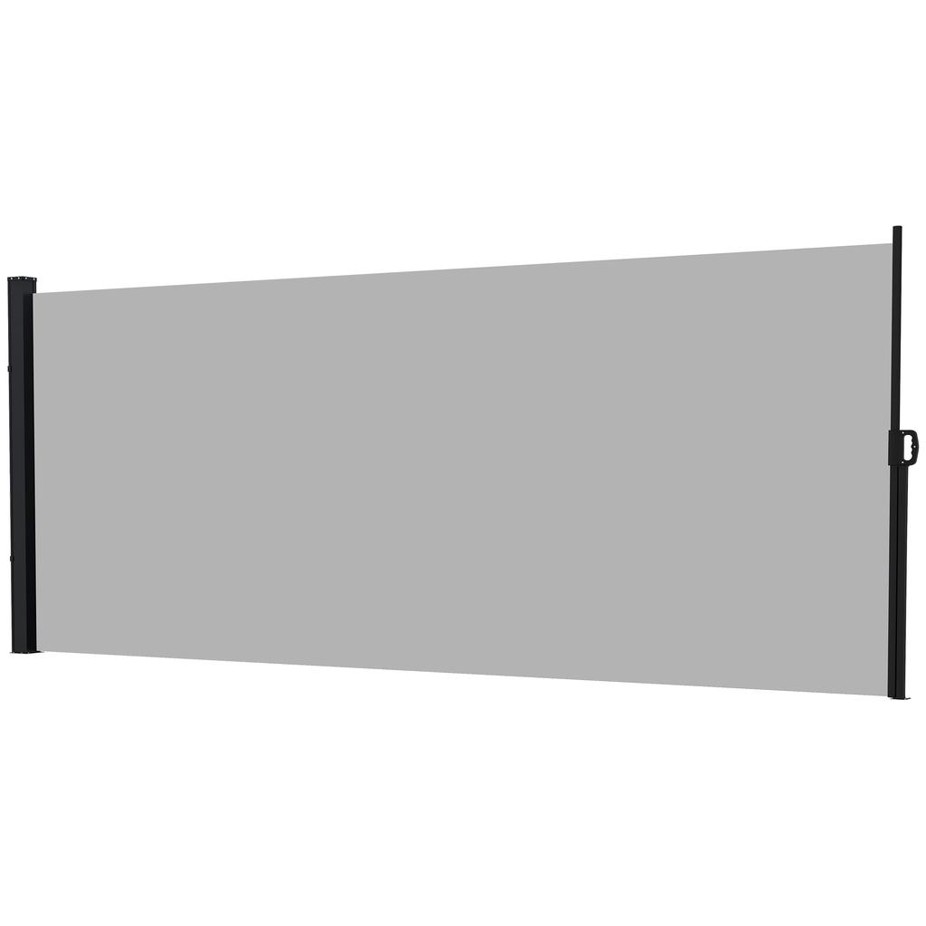 Retractable Side Awning Outdoor Privacy Screen For Garden Hot Tub Balcony Terrace Pool 400 X 180cm Light Grey