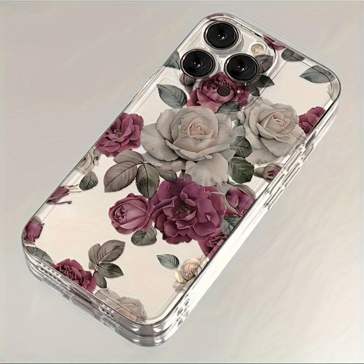

Персоналізований прозорий чохол для телефону з візерунком квітучої троянди, підходить для телефонів серій iPhone 17, 16, 15, Plus, Pro, Max - Ідеально для подарунка iPhone SE чистий