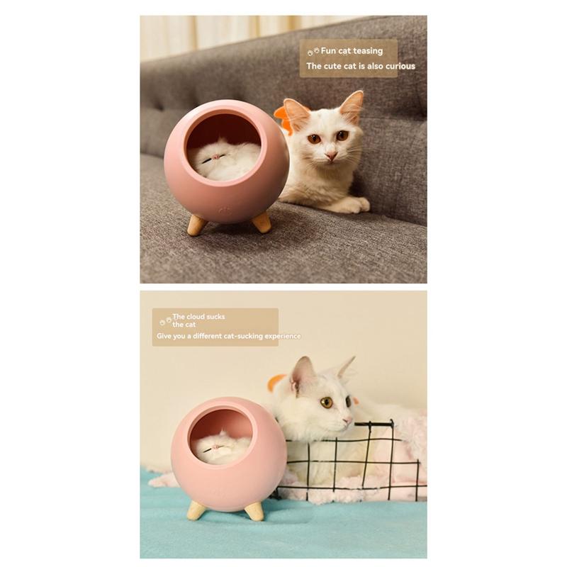 M-Modern-Night Light Touch Atmosphere Lights Cute Little Pet USB Charging Kitten Bed Cat House