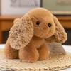 Bear Dog Plush Toy Soft Even Filling Cotton Durability For Kids Companionship Office Desk Decoration