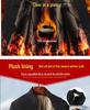 Woodpecker Dad Winter Fleece-Lined Wool Coat for Middle-Aged and Elderly Men, Warm and Thickened, Sizes for 50s to 60s.