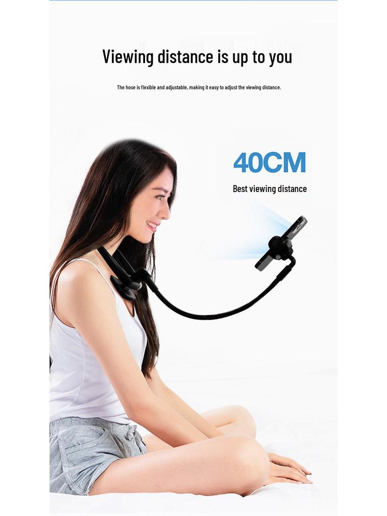 2025 Neck-Hanging Mobile Holder for Bedside, Tabletop, and Outdoor Use
