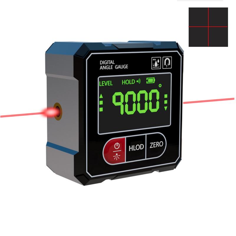 Мини-инклинометр Магнитный Цифровой Угломер с Электронным Лазером Лазерный Уровень Коробка Зарядный Угломер для дома A