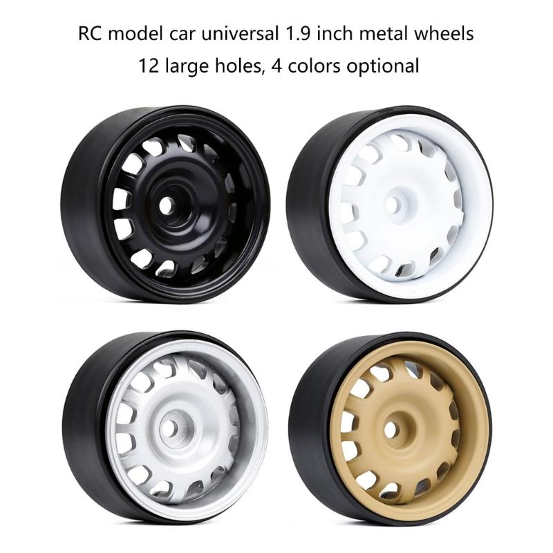 12mm Toy Wheel Rims Hubs Remote Control Offroad Car Modified Kits Wheel Rims 4PCS for 1:10 Car SCX10 Model Vehicle Part