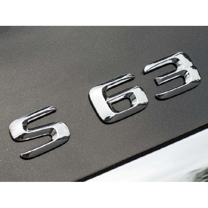 3D ABS Chroom S 63 Logo S63 Embleem Letters Sticker Auto Kofferbak Badge Decal Voor S63 C217 Accessoires