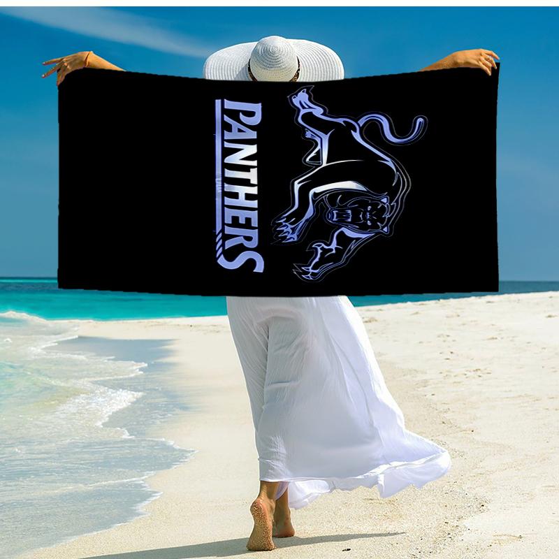 panthers Fashion Beach Towel: Ideal for Summer Adventures Soft, absorbent and quick drying suitable for swimming and bathing