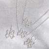 Jewelry Set, Personalized Fashion Full Diamond Hollow Butterfly Earrings, Bracelet Necklace 3-Piece Set
