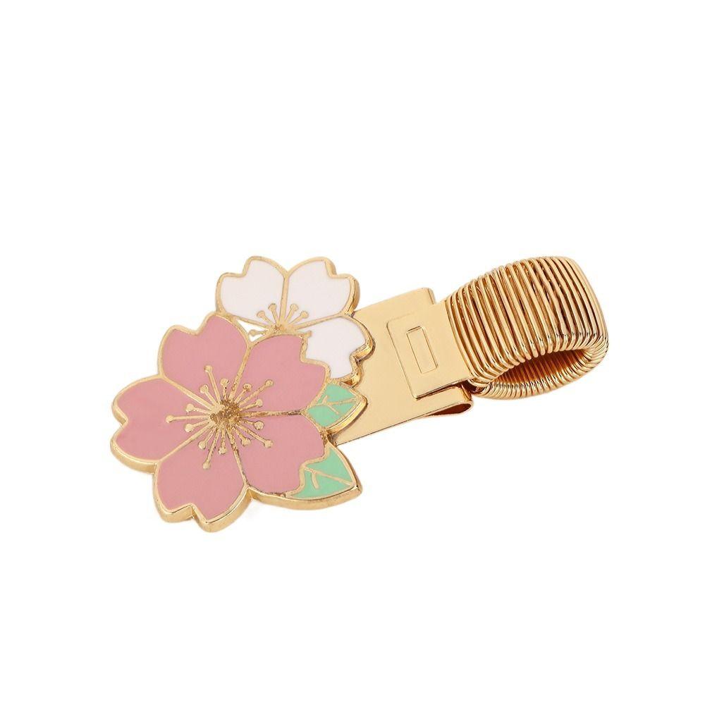Flower Bookmark Pen Clip Metal Notebook Marker Classic Magnet Clip Stationery
