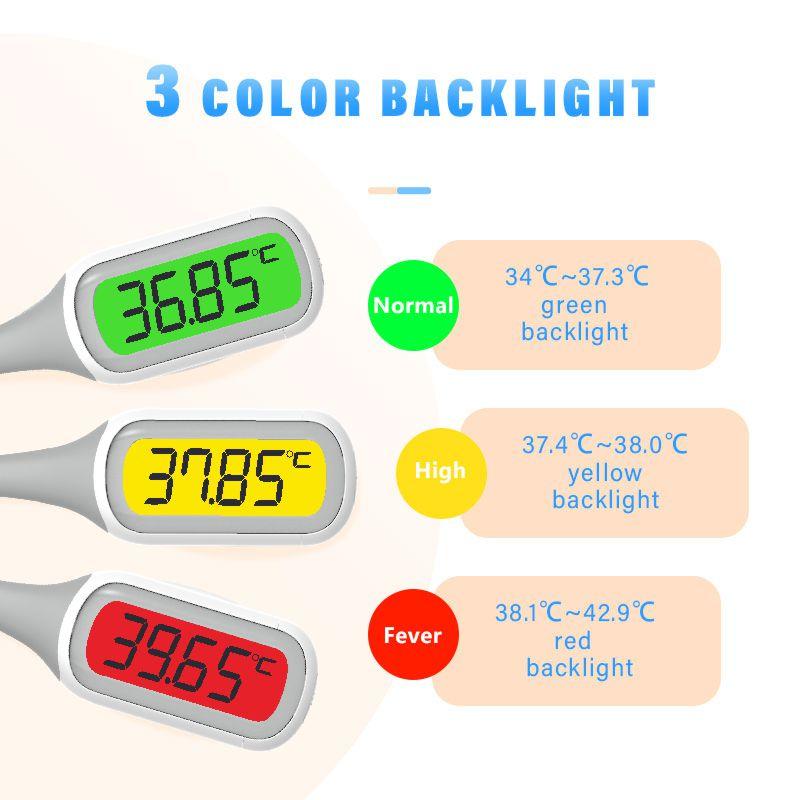 8s Fast Reading for Baby Portable Smart Medical Clinical Electronic Fever Lcd Large Display Backlight Digital Thermometers