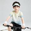 [Fashionable and Breathable] Peak Children's Outdoor Sports Gradient Printed Short Sleeve Youth Daily Versatile Comfortable Top
