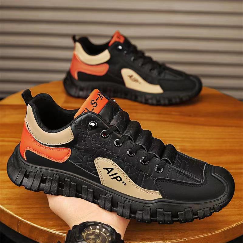 New Summer Casual Shoes for Men's Leather Shoes Fashionable and Versatile Light Sports Shoes Work Shoes