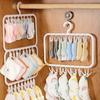 Windproof Sock Drying Rack Portable Drying Rack with Clips  Baby Clothes Drying