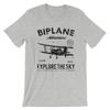 Biplane Adventure T-Shirt. Airplane 100% Cotton Premium Tee NEW
