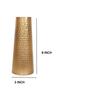 Hand Crafted Metal Flower Vase for Home Decoration (Golden,8 Inch)
