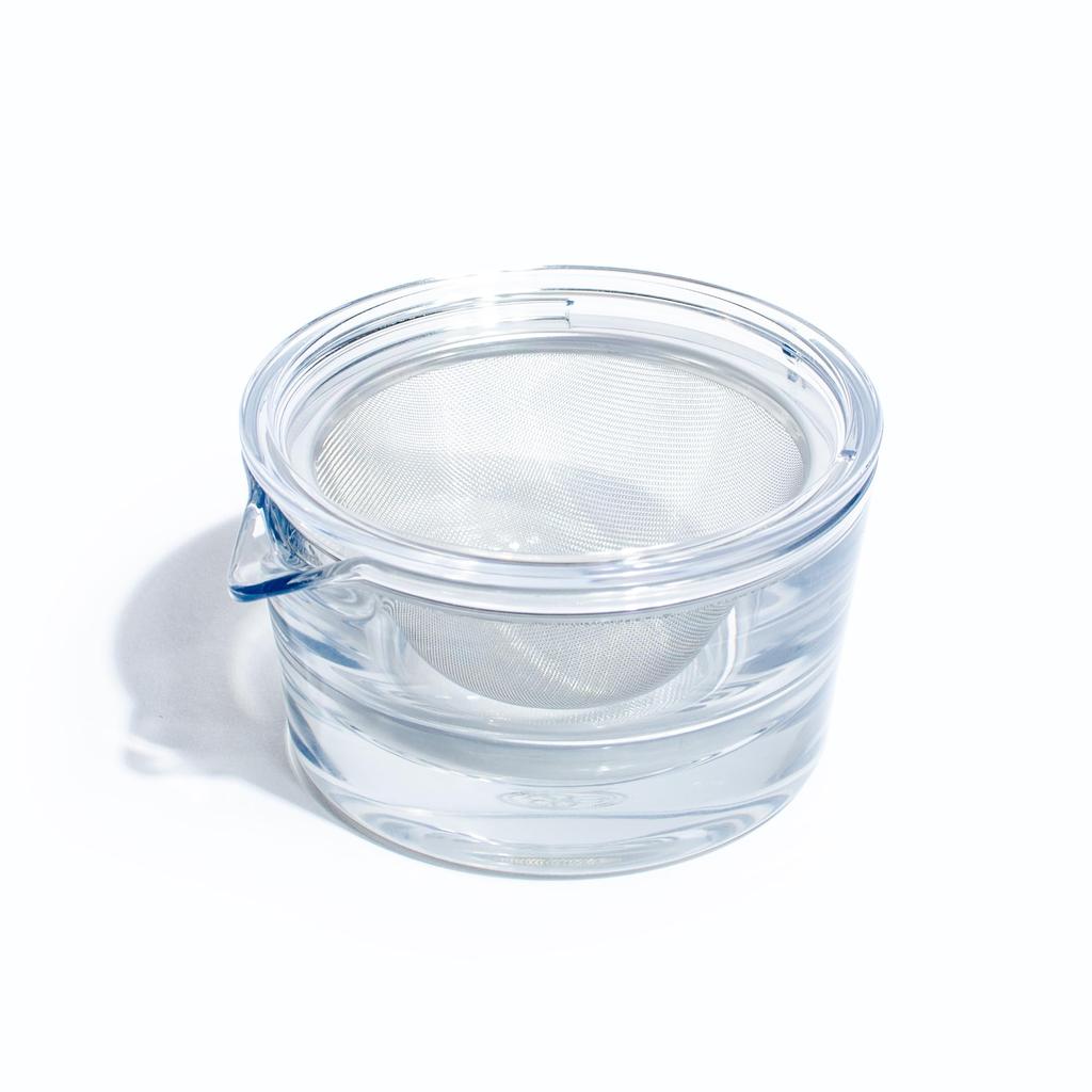 [Senchado Tokyo] [Transparent Teapot] 120ml with Tea Strainer, Unbreakable, Heat-Resistant, Compact, Made In Japan, Dishwasher Safe