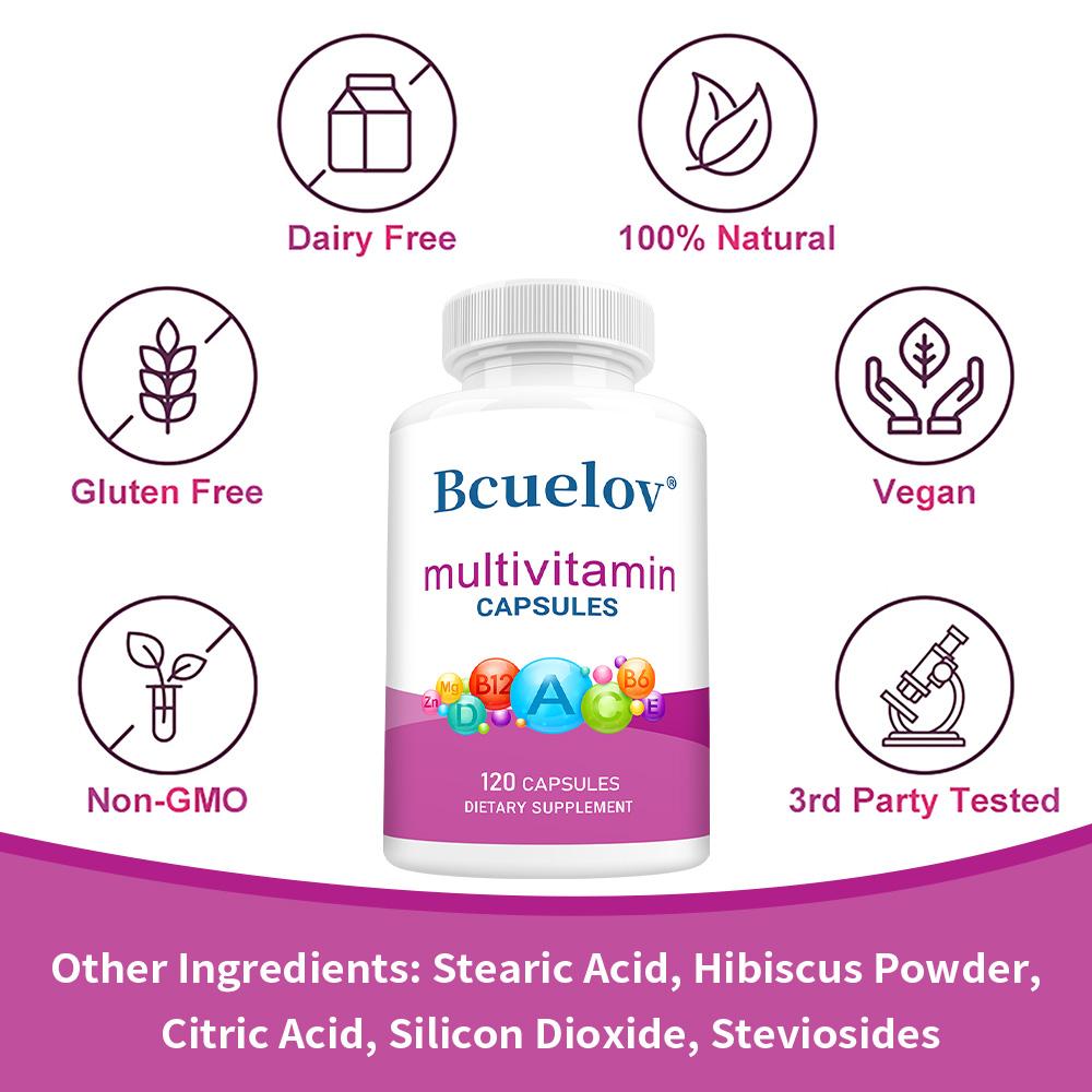 Vitamin A Vitamin C Vitamin D3 Vitamin E Vitamin B1 Vitamin B2 Vitamin B3 120 Capsules Dietary Supplement