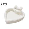 Lightweight Luxury Desk Decor 3D Printed Bow Jewelry Tray, Cute Heart-Shaped Organizer, Stable Decorative Desktop Organizer Unique Art Collection