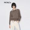 MO&Co. Women's Wool Blend Crew Neck Sweater