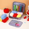 59 Teile Strick-Häkel-Set, Tragbare Strickwerkzeuge, Häkeln für Anfänger, Garn-Bastelset, DIY Bastel-Nähwerkzeuge mit Tasche