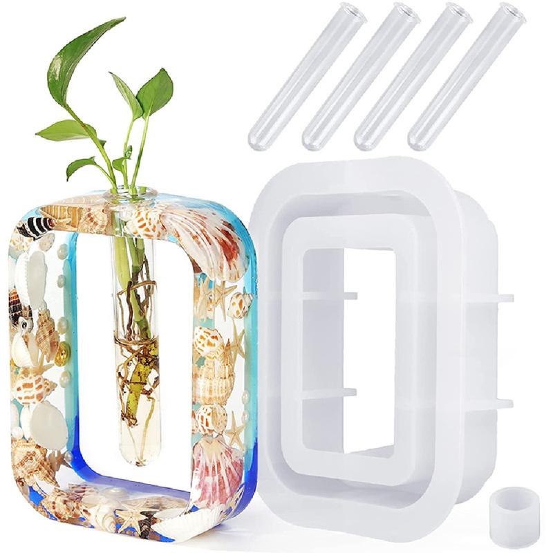 Vase  Epoxy  Resin  Mold  Set Plant Propagation Station Silicone Diy Making Tool For Hydroponic