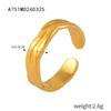 Ring Irregular Texture Texture Geometric Ring Concave and Convex Creative Design Temperament Simple Ring Jewelry