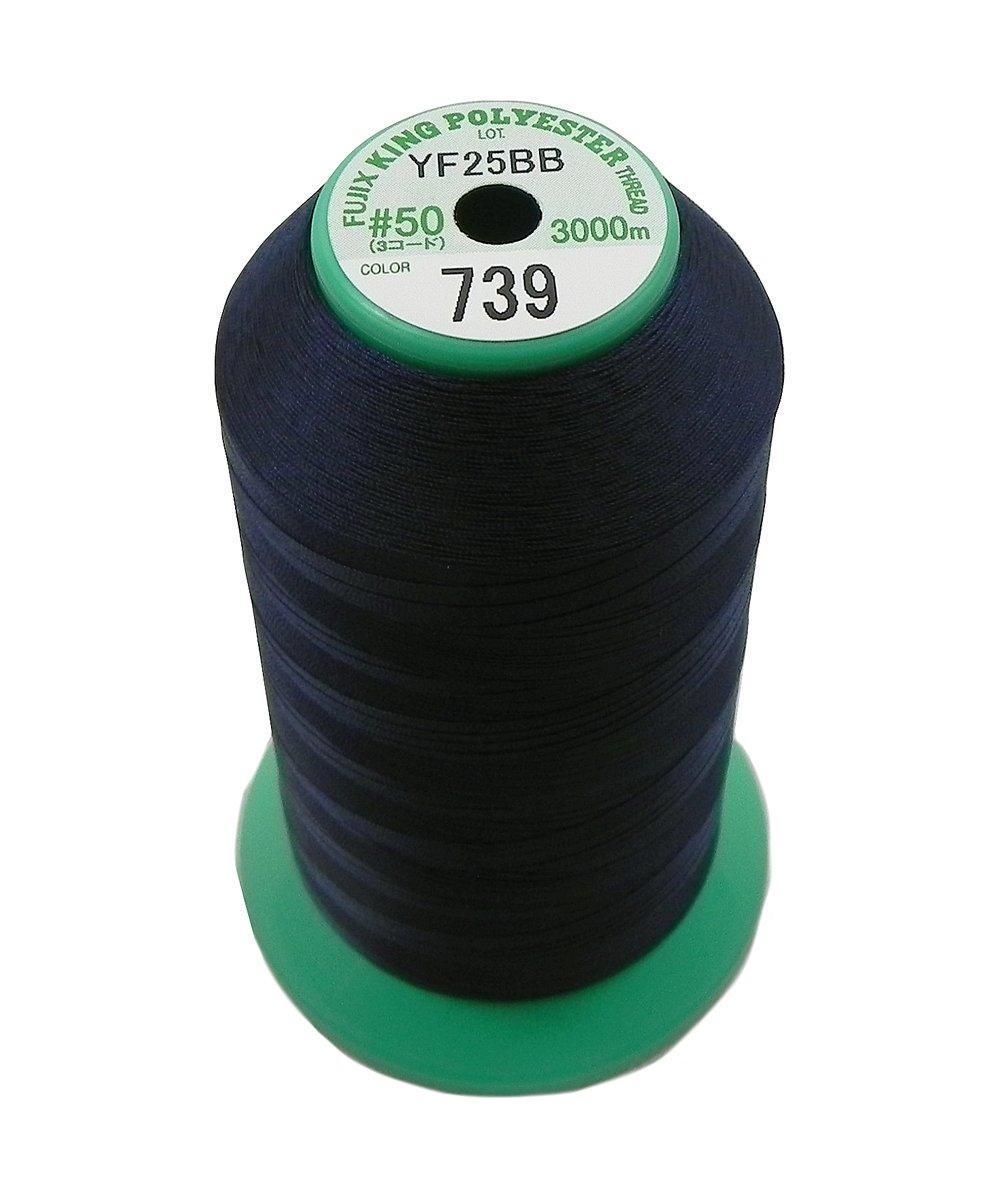 

FUJIX Commercial King Polyester Sewing Thread 50 Plain Fabric 3000m Ні. кол.739