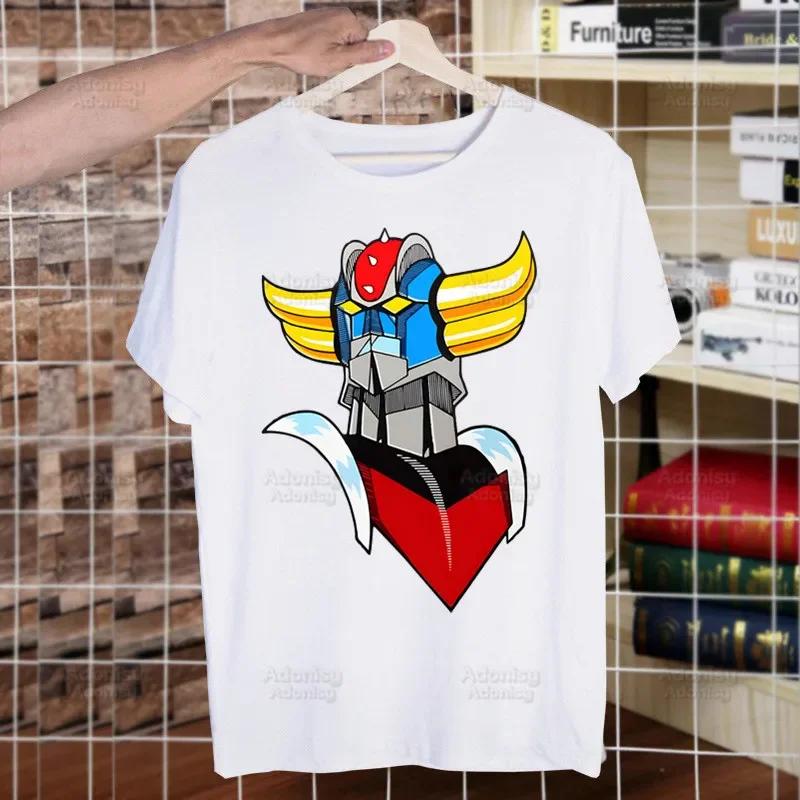 Unisexga Goldorak Ufo Robo Anime T-shirts Funny Hip Hop Summer Wo Unisex  Unisex Mazinger Grendizer Tshirts Ulzzang Harajuku T-Shirt Shirt Shirt