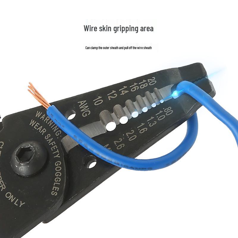 8-Inch European Multi-Functional Wire Stripper & Crimping Tool: 5-in-1 Electrician Pliers